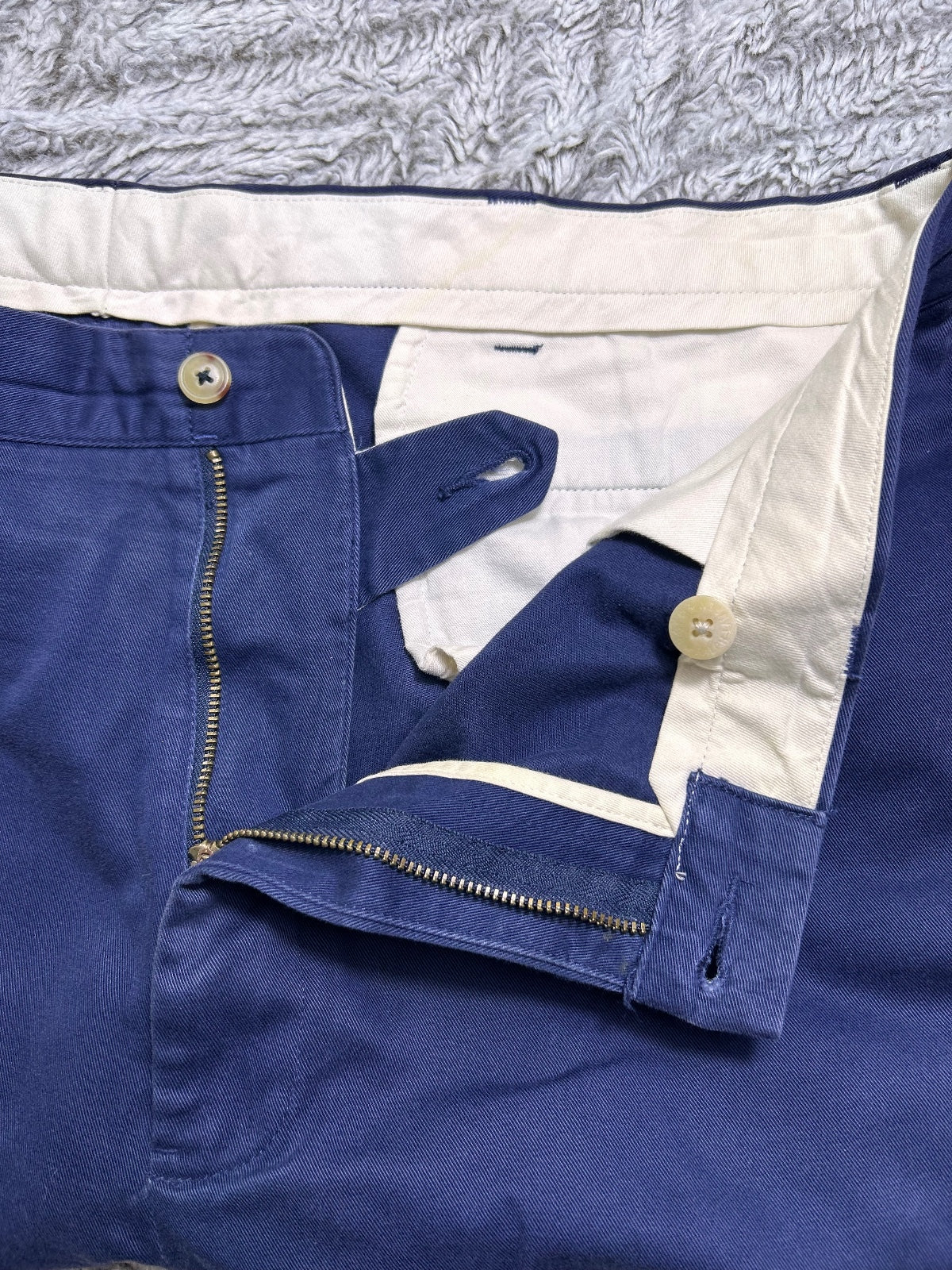 THRIFT| Polo Ralph Lauren M 40W 30L Navy Chino Pants Classic Straight Leg Cotton