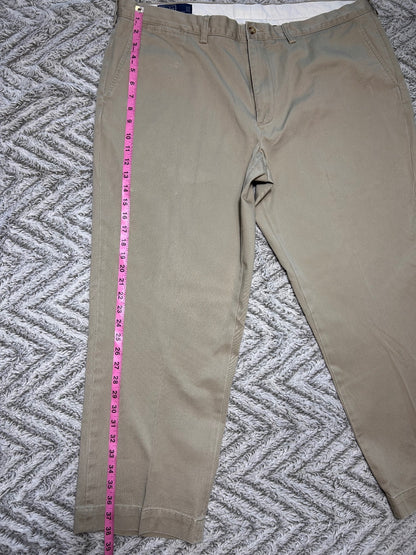 THRIFT Polo Ralph Lauren Mens 40W 29L Preston Chino Pants Spot On Seat Khaki