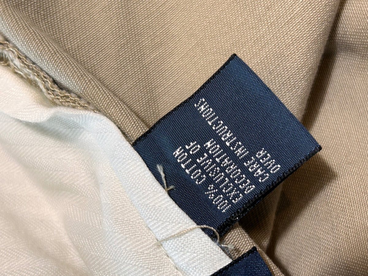 THRIFT Polo Ralph Lauren Mens 40W 29L Preston Chino Pants Spot On Seat Khaki
