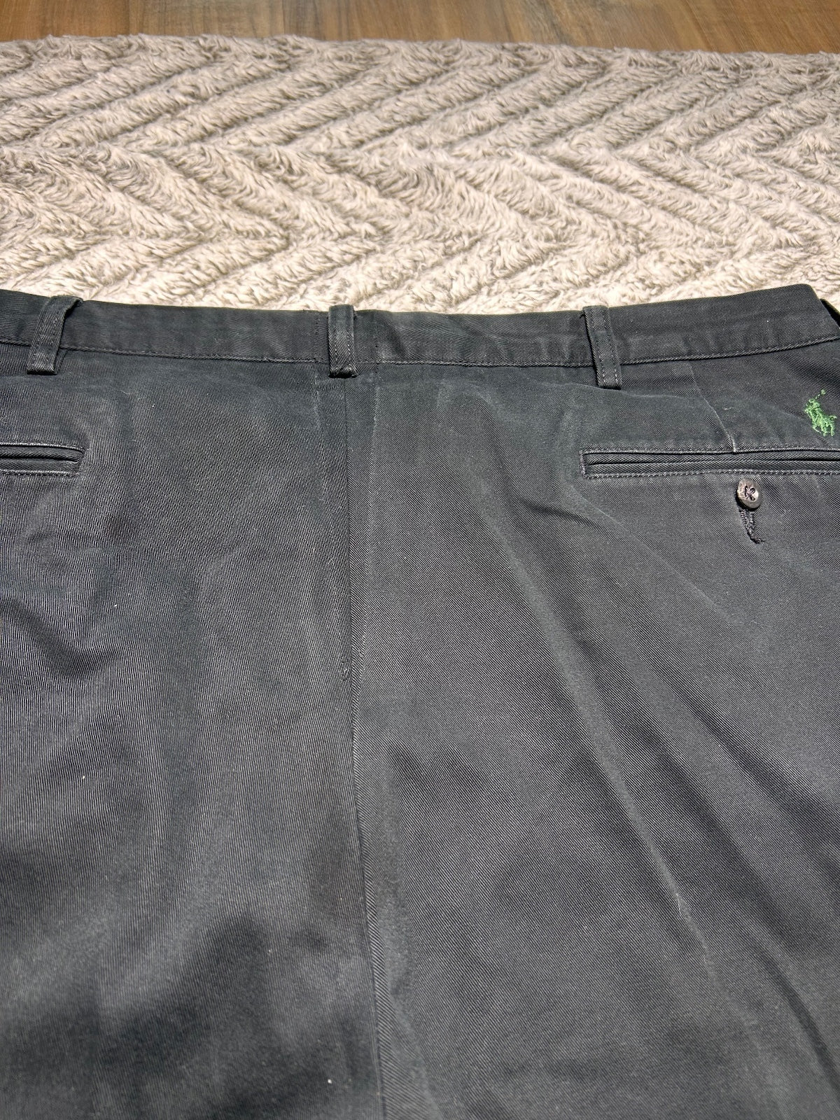 Polo Ralph Lauren Mens 34W 36L Black Classic Fit Chino Pants Straight Leg Cotton
