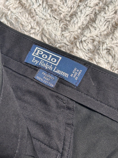 Polo Ralph Lauren Mens 34W 36L Black Classic Fit Chino Pants Straight Leg Cotton