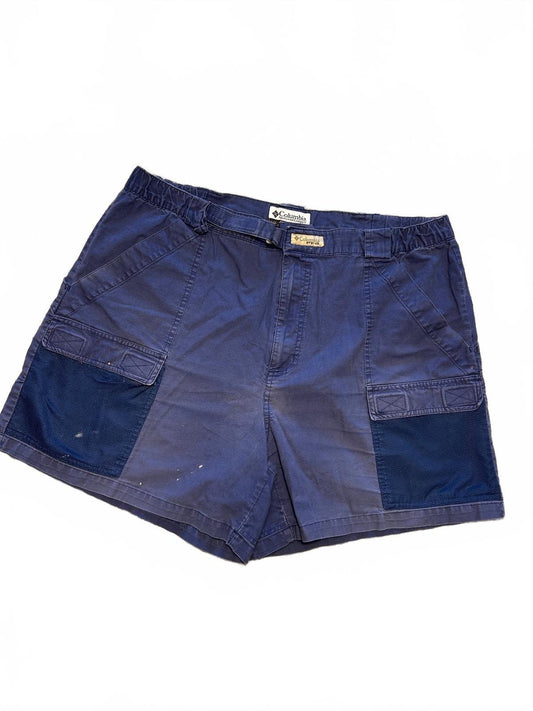 Thrift! Columbia PFG Blue Utility Cargo Shorts Men's XL Mesh Pocket