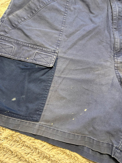 Thrift! Columbia PFG Blue Utility Cargo Shorts Men's XL Mesh Pocket