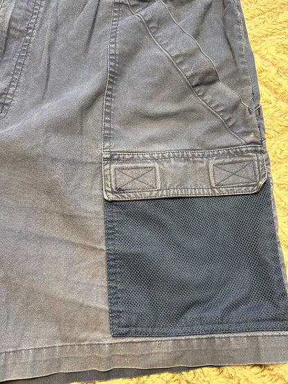 Thrift! Columbia PFG Blue Utility Cargo Shorts Men's XL Mesh Pocket