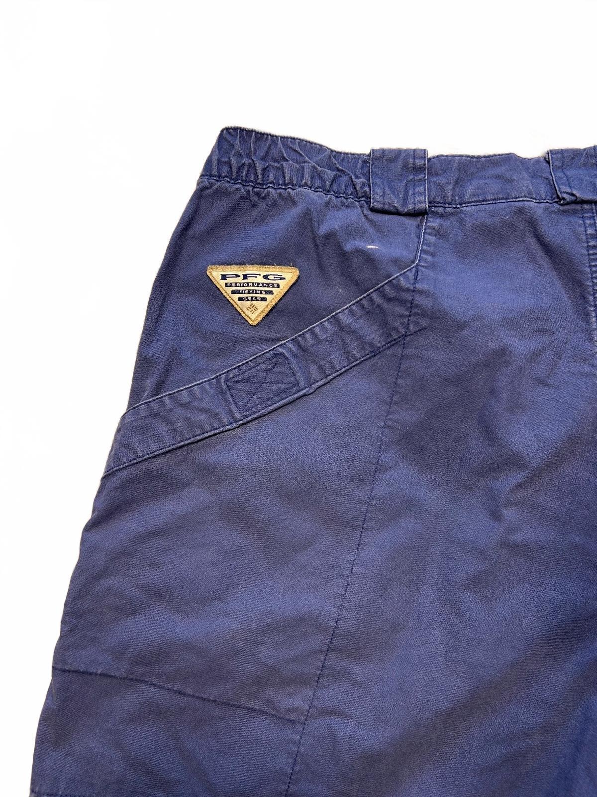Thrift! Columbia PFG Blue Utility Cargo Shorts Men's XL Mesh Pocket