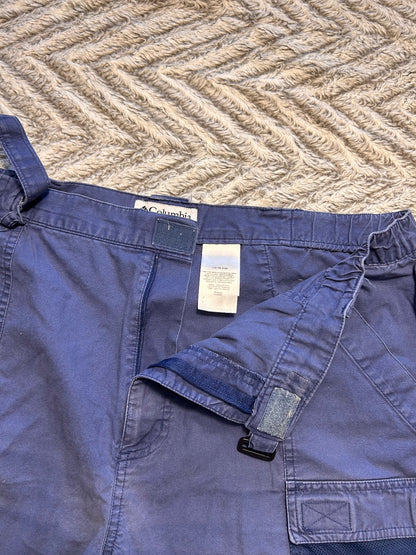 Thrift! Columbia PFG Blue Utility Cargo Shorts Men's XL Mesh Pocket