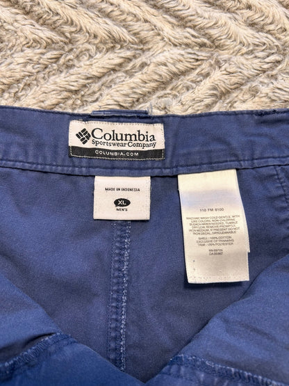 Thrift! Columbia PFG Blue Utility Cargo Shorts Men's XL Mesh Pocket