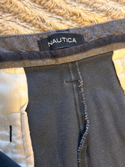 Nautica Men Size 40 W40 The Deck Short Navy Blue Classic Fit Stretch Chino
