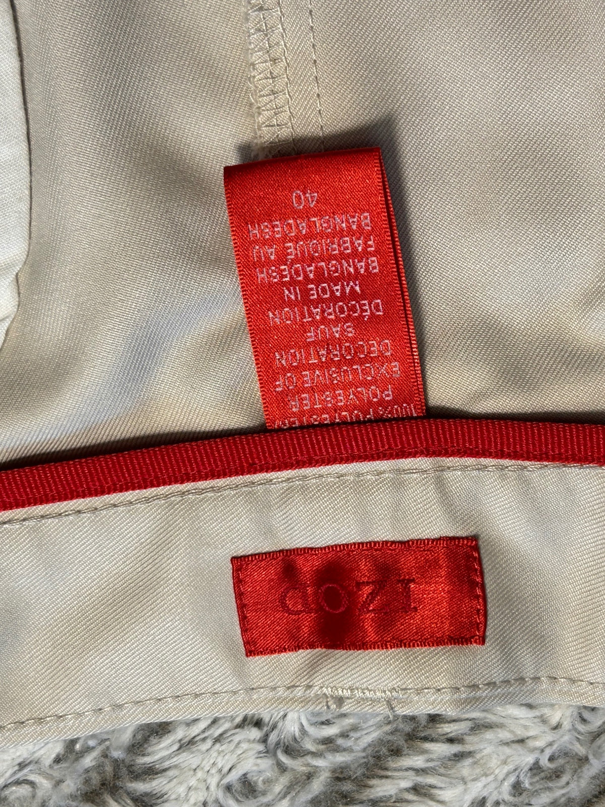 IZOD Mens Size 40 W40 Beige Tan Chino Bermuda Golf Shorts