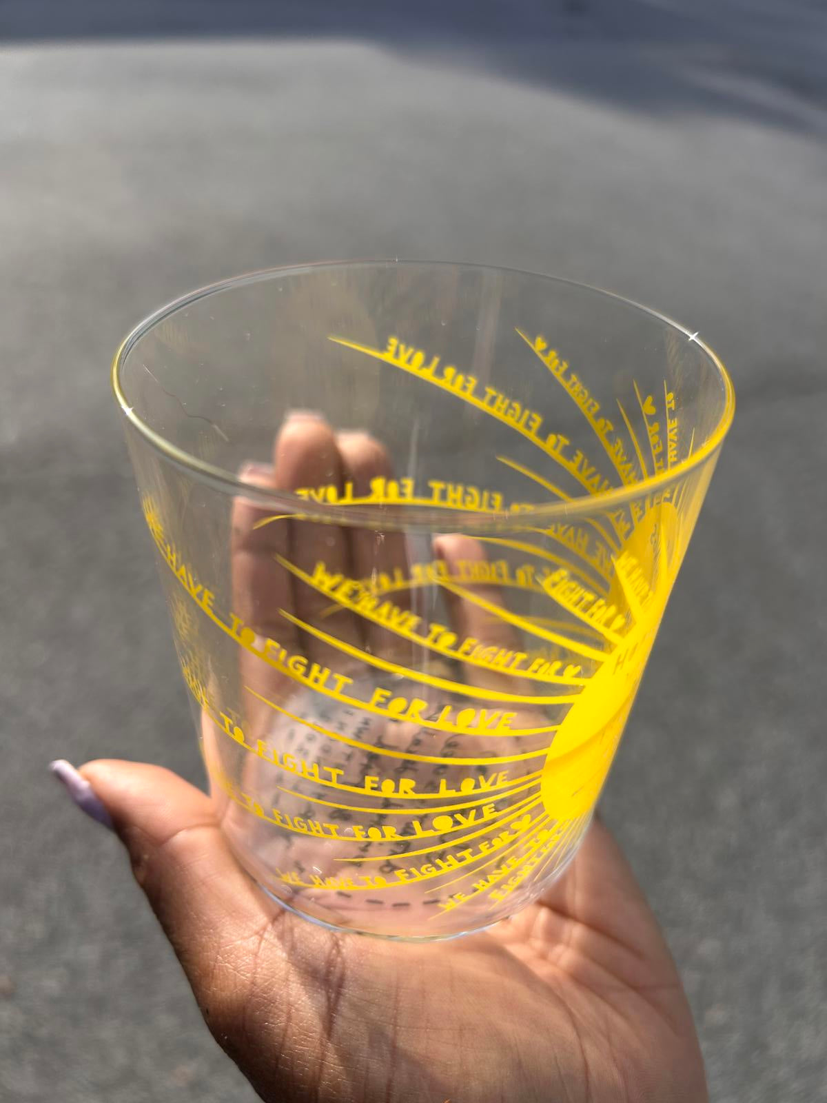 Set of 2 “We Have To Fight For Love” Summer 2022 Glass Tumblers – Orginal