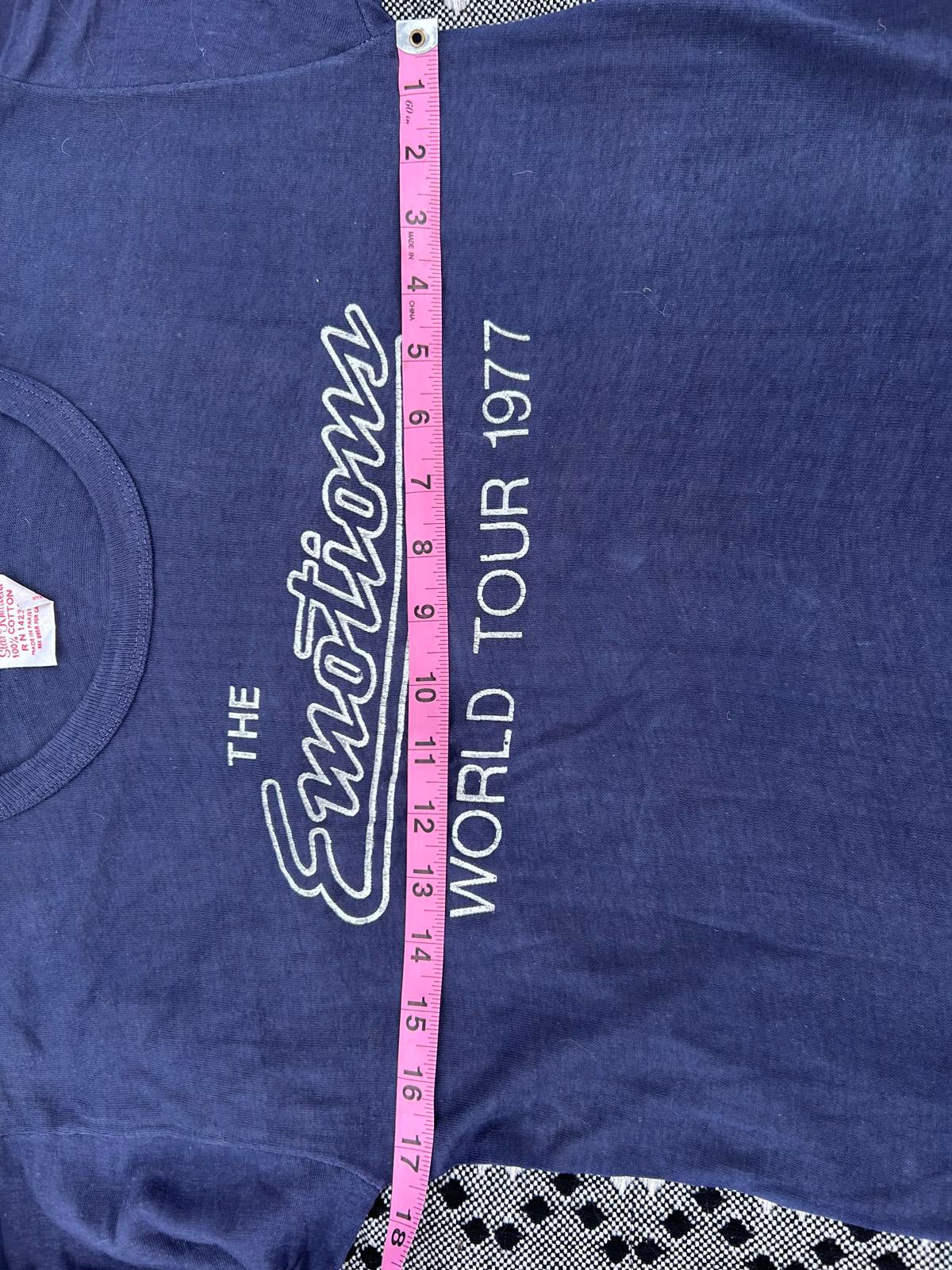 RARE ! Vintage Long Sleeve The Emotions WORLD TOUR 1977