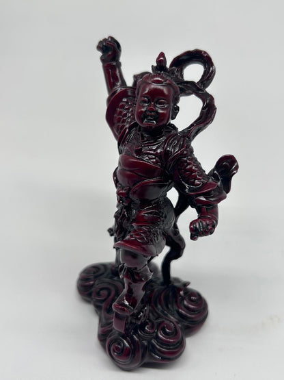 Vintage Chinese Red Resin Figurine - Cinnabar Style - Single Statue