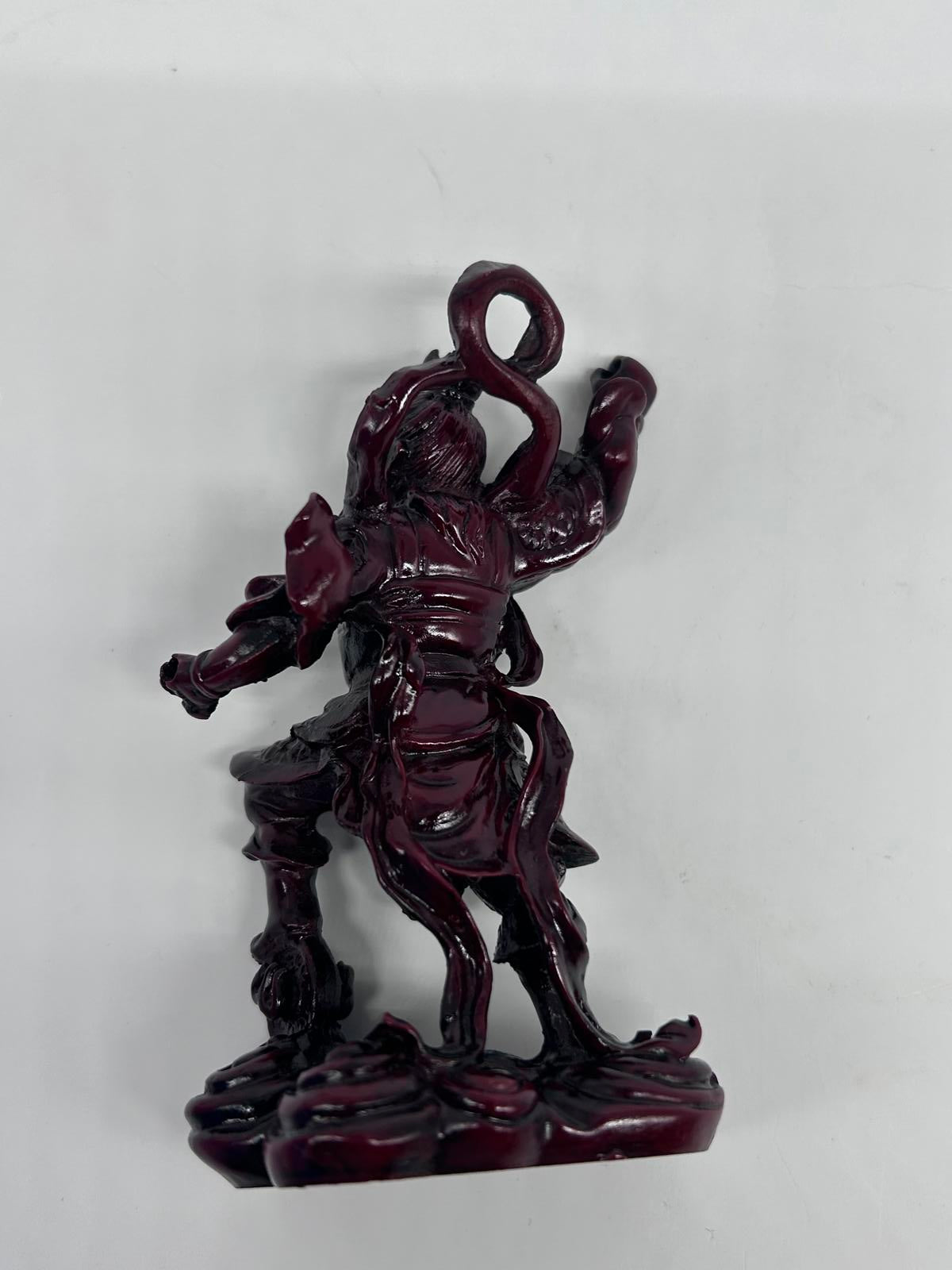 Vintage Chinese Red Resin Figurine - Cinnabar Style - Single Statue