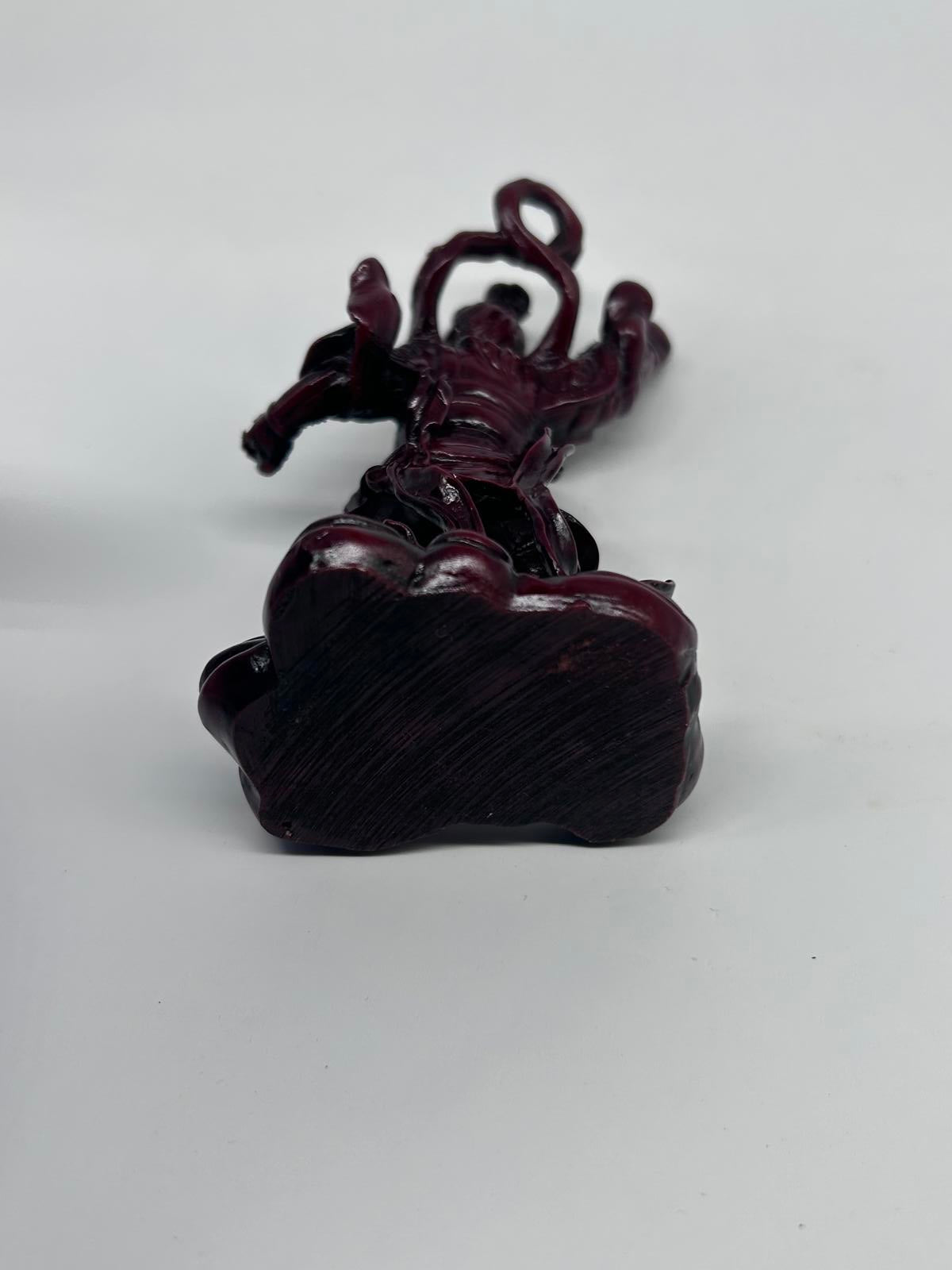 Vintage Chinese Red Resin Figurine - Cinnabar Style - Single Statue