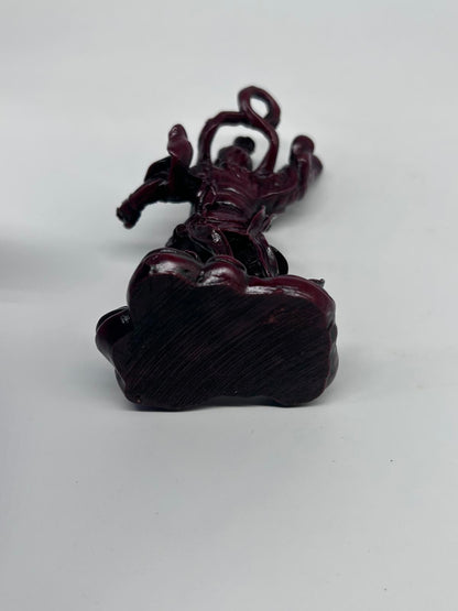 Vintage Chinese Red Resin Figurine - Cinnabar Style - Single Statue