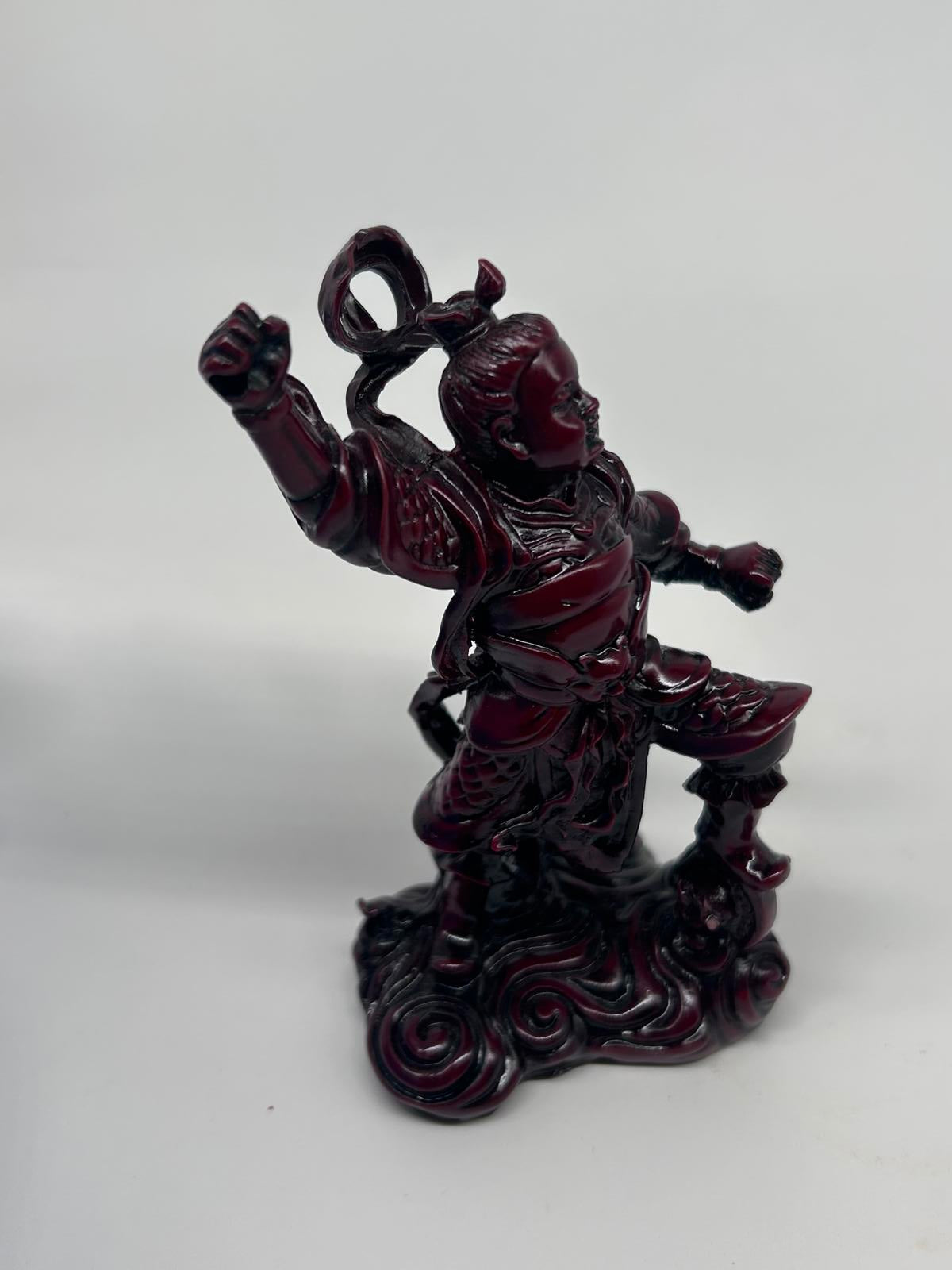 Vintage Chinese Red Resin Figurine - Cinnabar Style - Single Statue