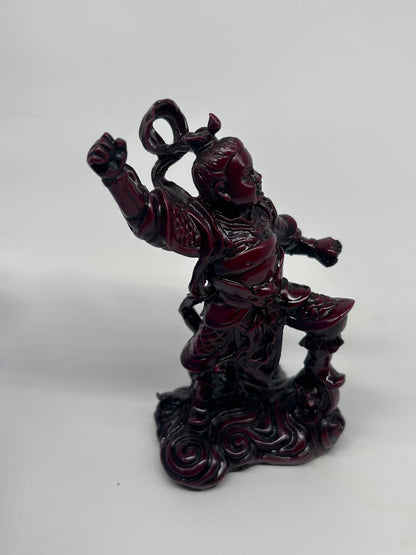 Vintage Chinese Red Resin Figurine - Cinnabar Style - Single Statue