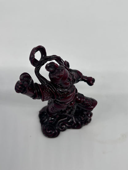 Vintage Chinese Red Resin Figurine - Cinnabar Style - Single Statue