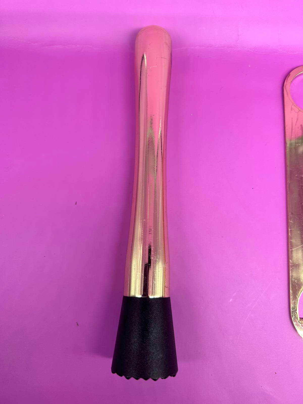 Gold-Finished 4-Piece Cocktail Bar Tool Set - Modern - Excellent Condition