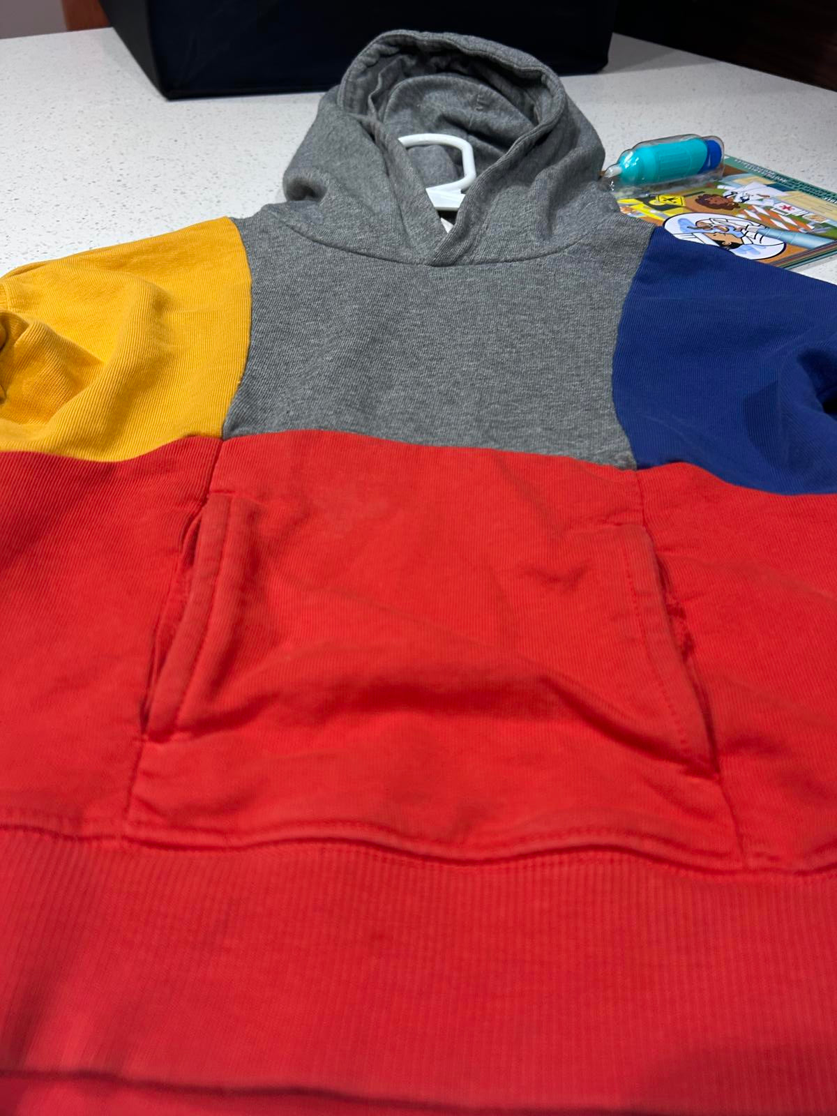 Hanna Andersson 3T Color Block Hoodie – Primary Colors – Soft Organic Cotton