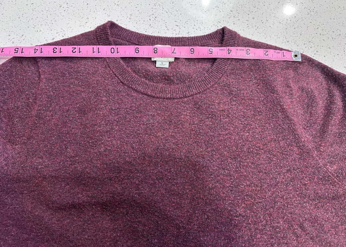 A New Day Burgundy Crew Neck Sweater – Marled Knit – Women’s Size Large