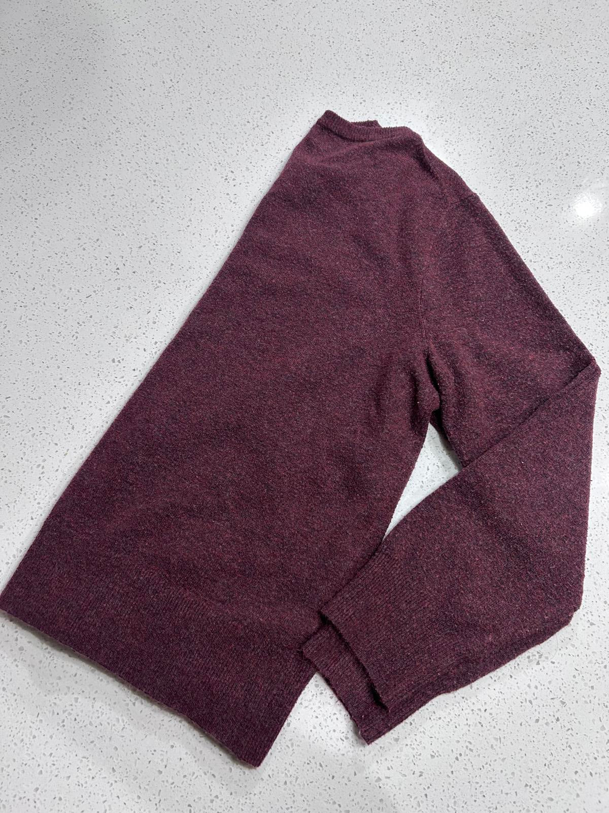A New Day Burgundy Crew Neck Sweater – Marled Knit – Women’s Size Large