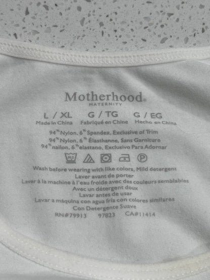 Motherhood Maternity Camisole 3-Pack Size L White Layering Tank Top Side Ruched
