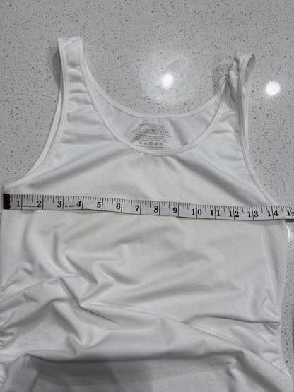 Motherhood Maternity Camisole 3-Pack Size L White Layering Tank Top Side Ruched