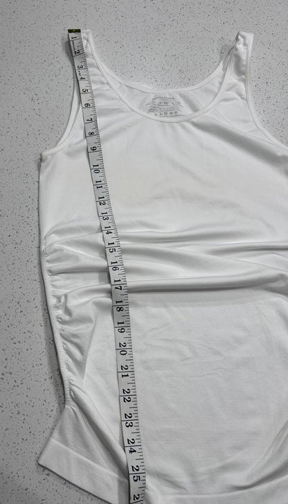 Motherhood Maternity Camisole 3-Pack Size L White Layering Tank Top Side Ruched