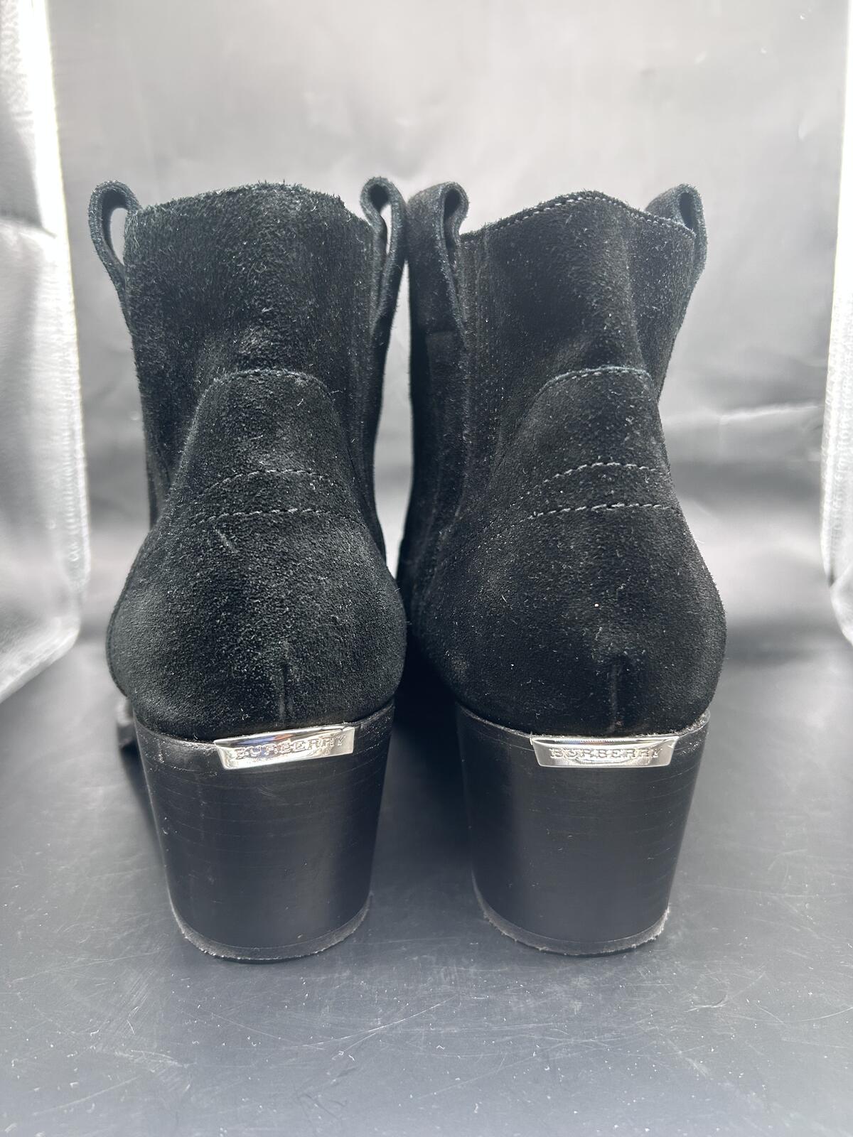 Burberry Black Suede Ankle Boots |  On Sale!