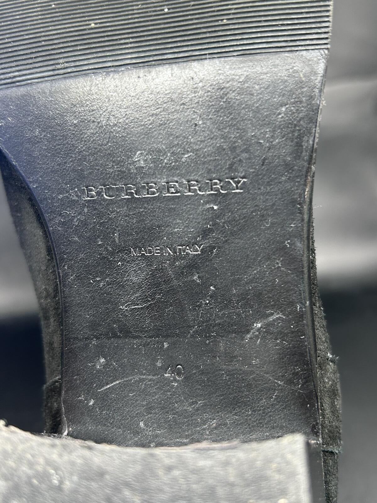 Burberry Black Suede Ankle Boots |  On Sale!
