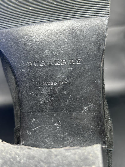 Burberry Black Suede Ankle Boots |  On Sale!