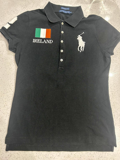 Ireland Polo Golfers Shirt – Medium – Green Collared Short Sleeve – Preowned