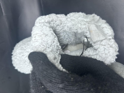 Dearfoams Cozy Mountain Memory Foam Gray Sherpa Bootie Slips