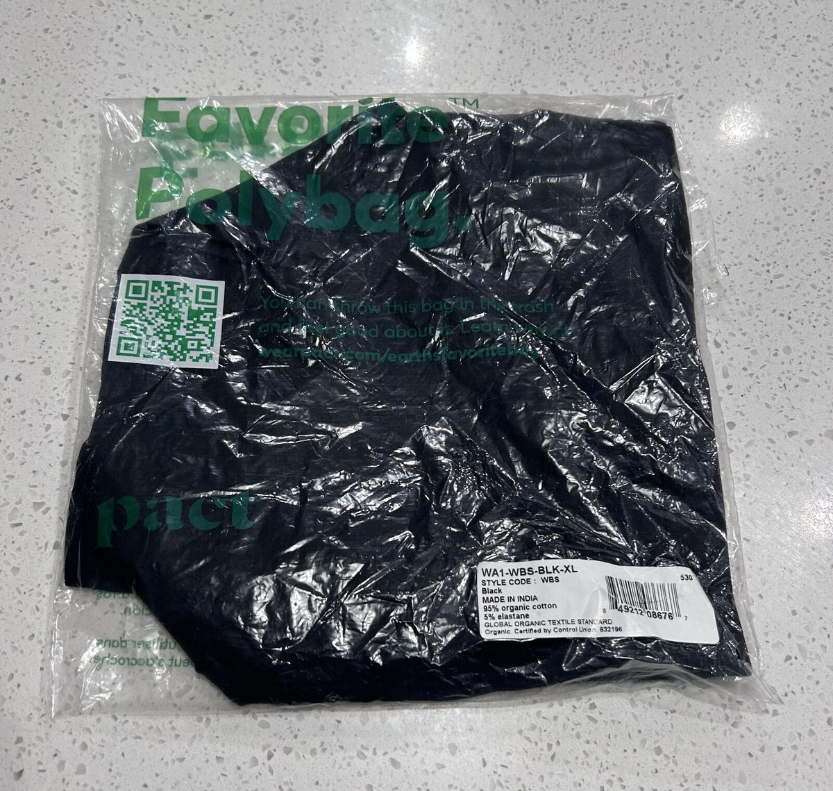 New! Pact Black XL Organic Women’s Underwear