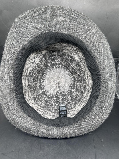 Marks Spencer MS Grey Wool Fedora Hat Mens Womens Unisex Wide Brim Felt Cap