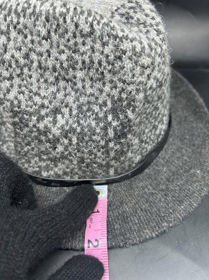 Marks Spencer MS Grey Wool Fedora Hat Mens Womens Unisex Wide Brim Felt Cap