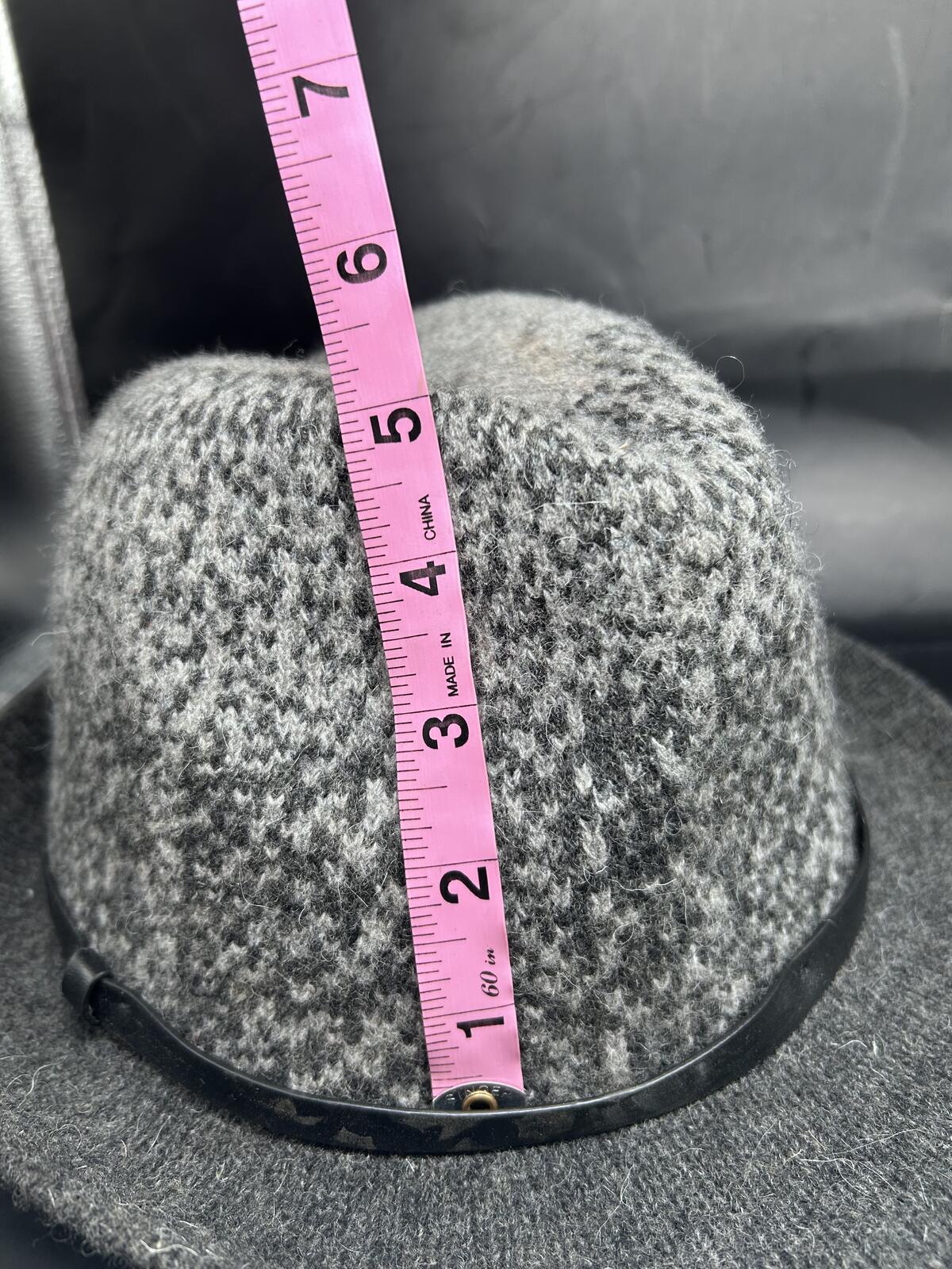 Marks Spencer MS Grey Wool Fedora Hat Mens Womens Unisex Wide Brim Felt Cap