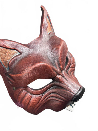 Atelier Pirate Handmade Red Wolf Theatrical Mask