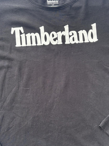 Men's Timberland Black Long Sleeve Logo T-Shirt 100% Organic Cotton Large