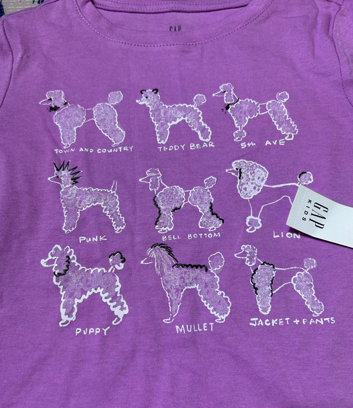Gap Girls' Violet Long Sleeve Organic Cotton Top Size 4-5 Years NWT