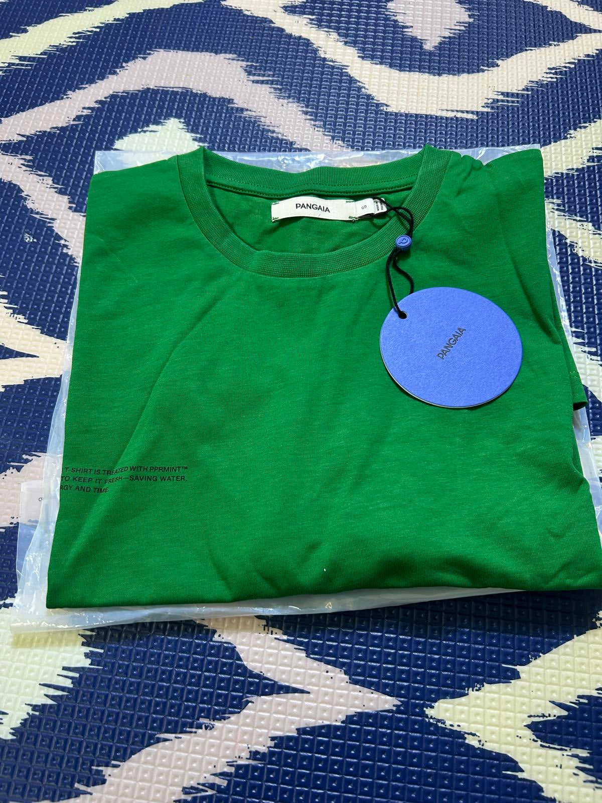 🔥 NWT PANGAIA Organic Cotton Solomon Tee | Green | Small | Rare Embroidery