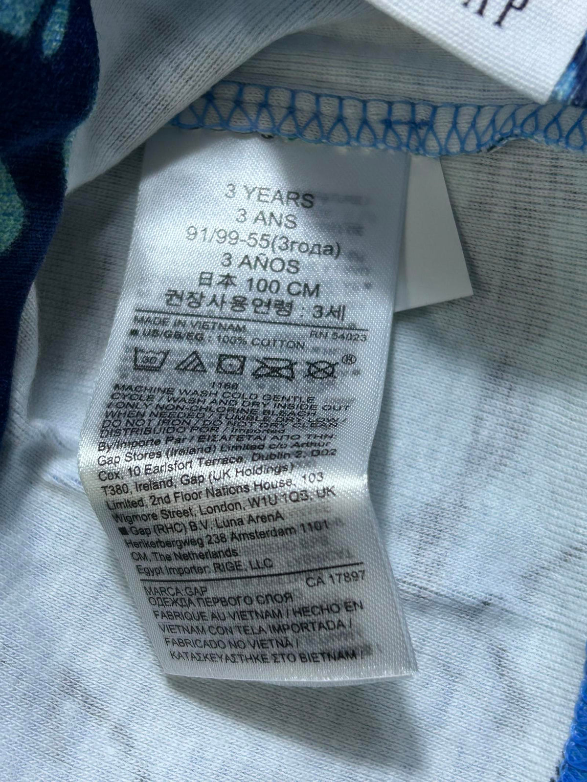 Baby Gap 3T NWT Organic Cotton 2-Piece Pajama Set Blue Baby Shark Sleepwear