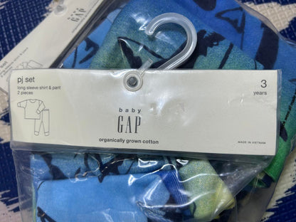 Baby Gap 3T NWT Organic Cotton 2-Piece Pajama Set Blue Baby Shark Sleepwear
