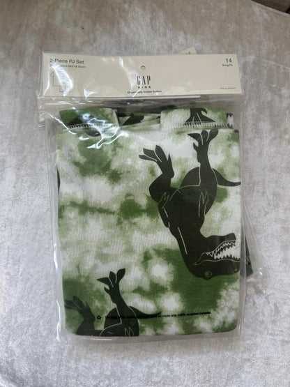 SZ 14yrs 🌱ORGANIC🌱 Gap Kids  | Green  Dino PJ Set