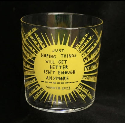 Set of 2 “We Have To Fight For Love” Summer 2022 Glass Tumblers – Orginal
