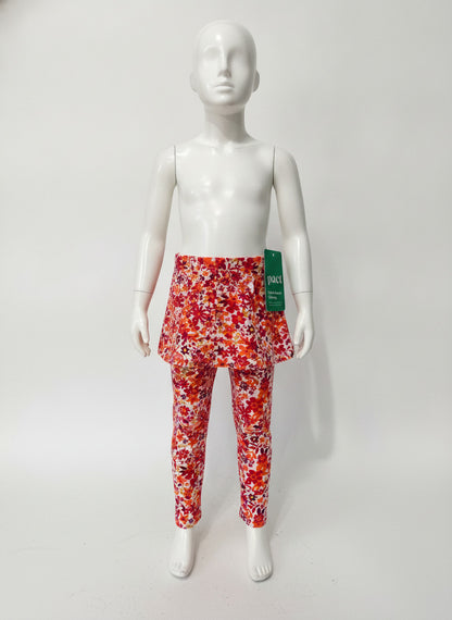 Pact Baby/Toddler Floral Skirted Leggings Organic Cotton Size 2T