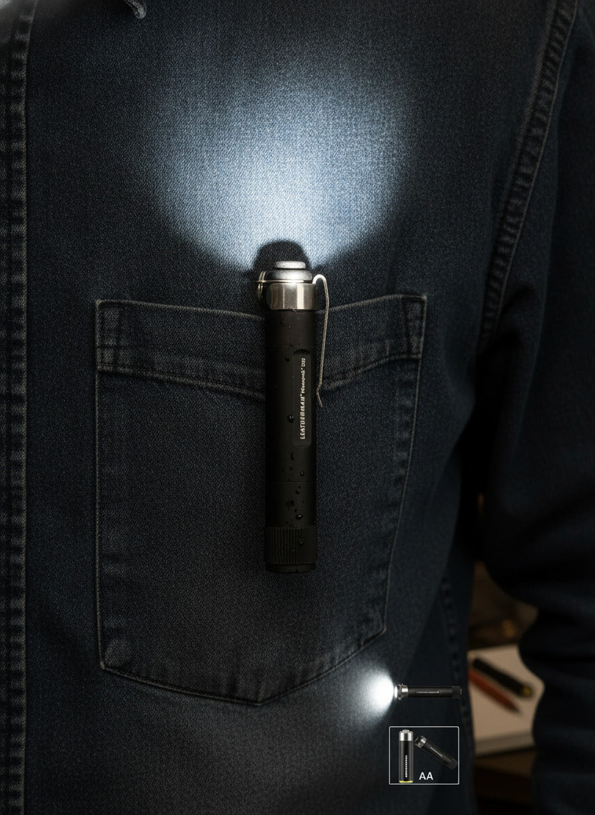 Leatherman Monarch 300 Vintage Black Aluminum LED Pocket Flashlight – Penlight