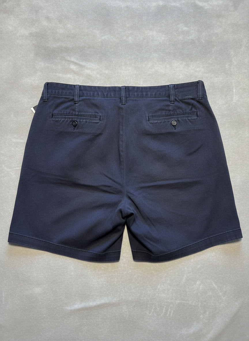 Nautica Men Size 40 W40 The Deck Short Navy Blue Classic Fit Stretch Chino