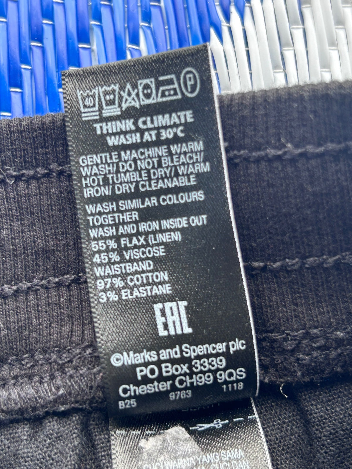 M&S Collection Black Wide Leg Drawstring Pants